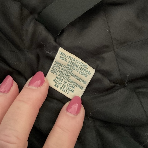 St. John's Bay Black Leather 2XL Jacket for Men - Picture 4 of 7